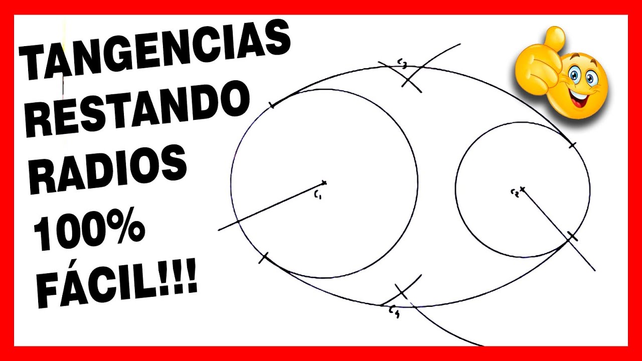 ⭕⭕ Circunferencias TANGENTES a otras 2 circunferencias dado el radio 🤩 PASO a PASO RESTA de RADIOS