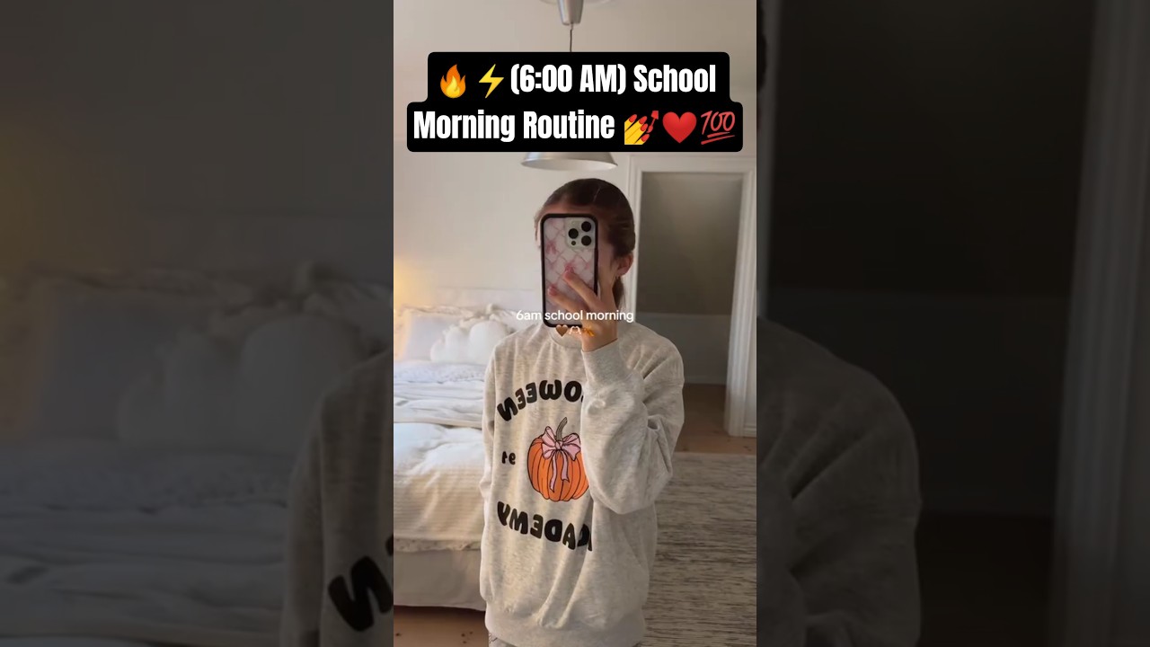 🔥💅(6:00 AM) Aesthetic School Morning Routine 🌸💄😍 | Princess Vibes & Fresh Start Tips🎀✨#SchoolRoutine