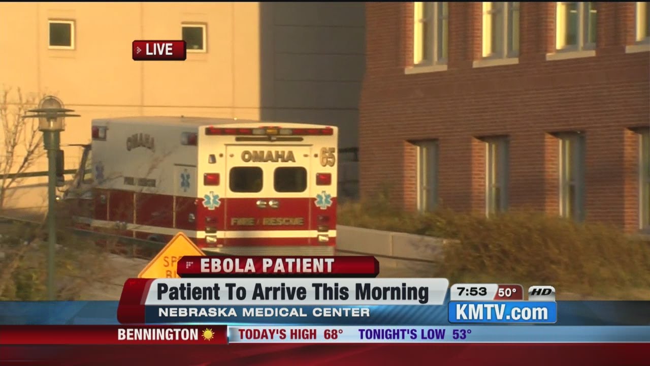 Ambulance carrying Ebola patient arrives at Nebraska Medical Center