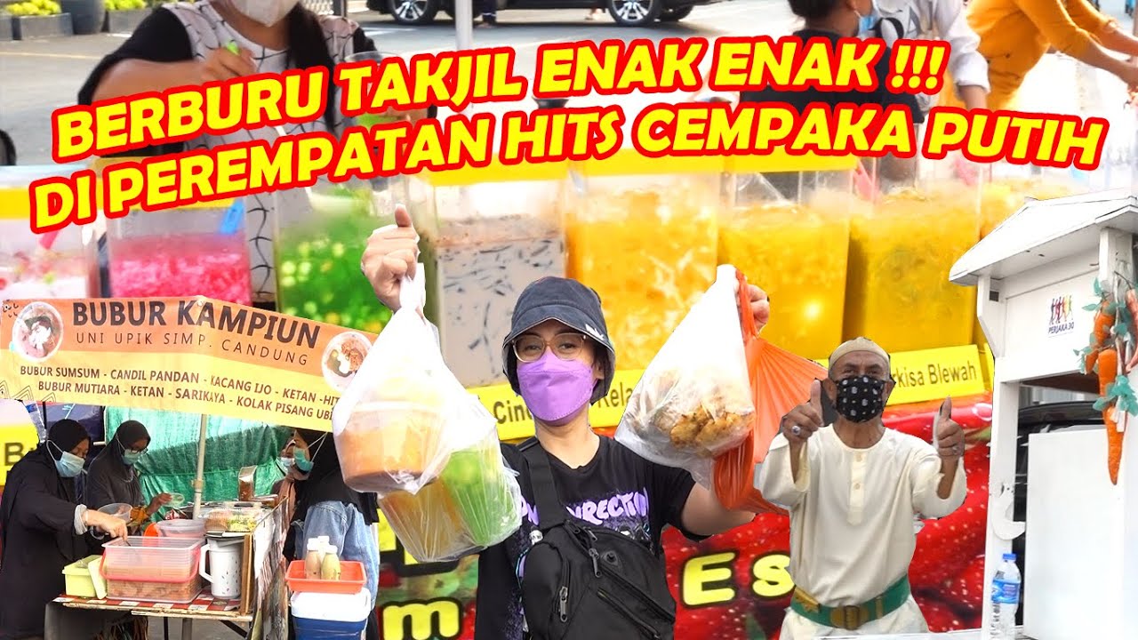 ADA GEROBAK SULTAN !! KULKAS NYA NANGKRING DIATAS GEROBAK !  NGABUBURIT BERBURU TAKJIL CEMPAKA PUTIH
