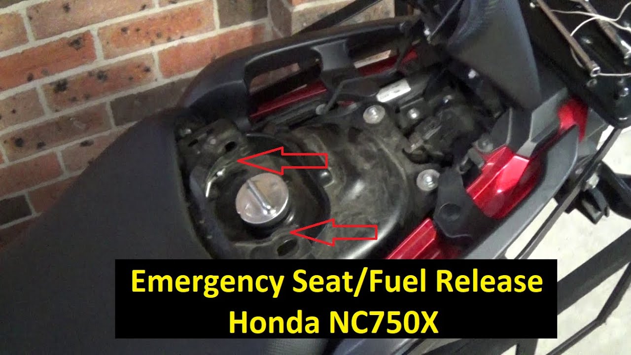 Honda NC750X   Emergency Seat / Fuel Filler Release