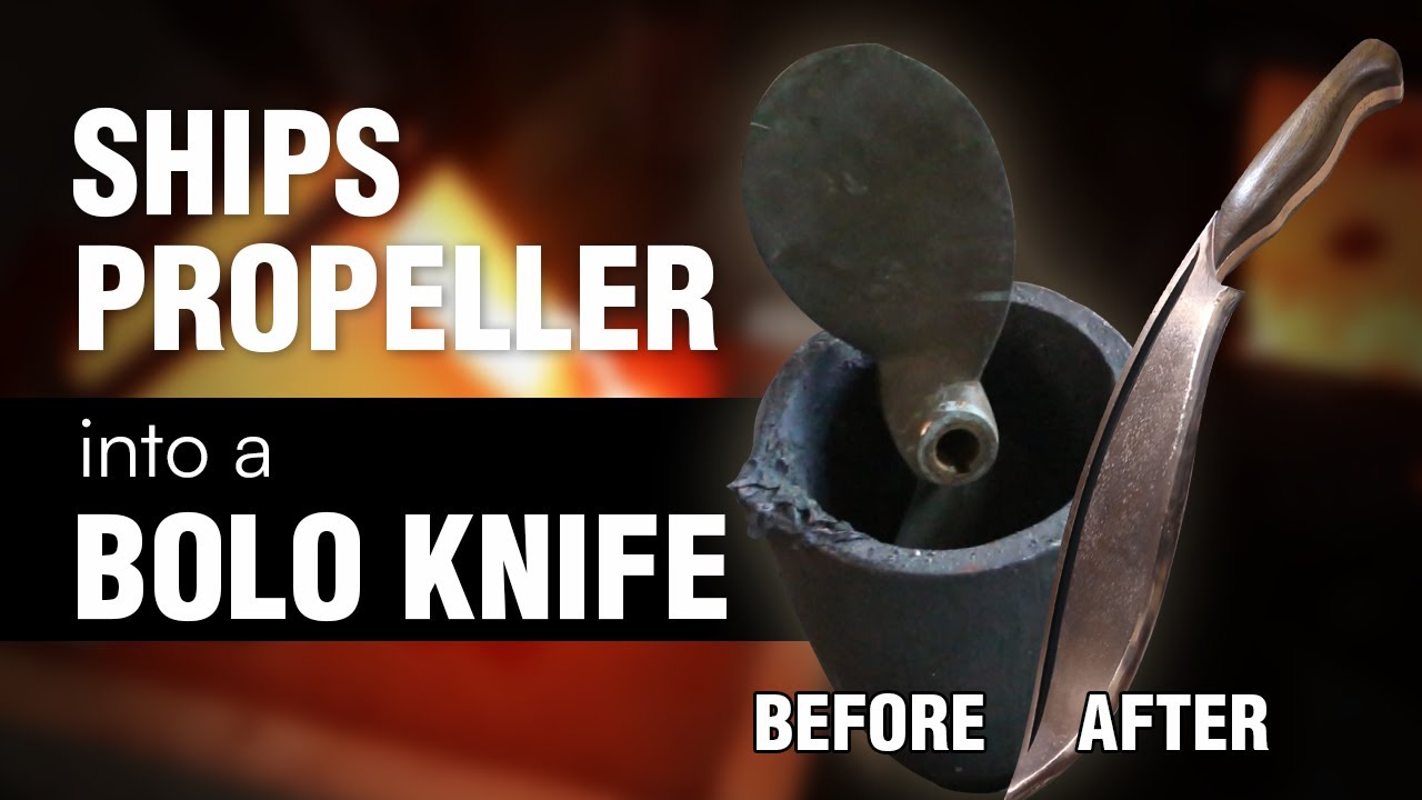 I Melted a Ship's Propeller into a Bolo Knife! | AMAZING Casting!