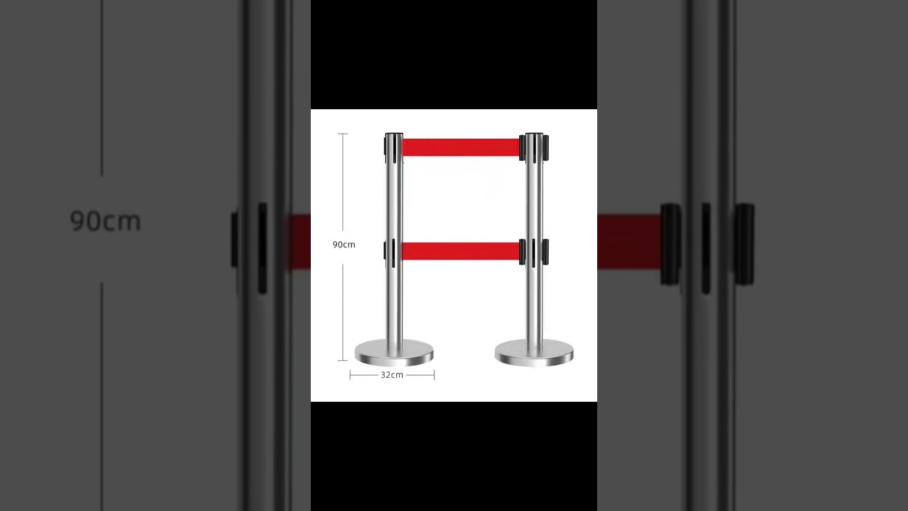 Queue UP (Q-UP) Stand, Stainless Steel double Belt Queue Pole, Q UP Stand: 1m(H), Belt 2m(L)