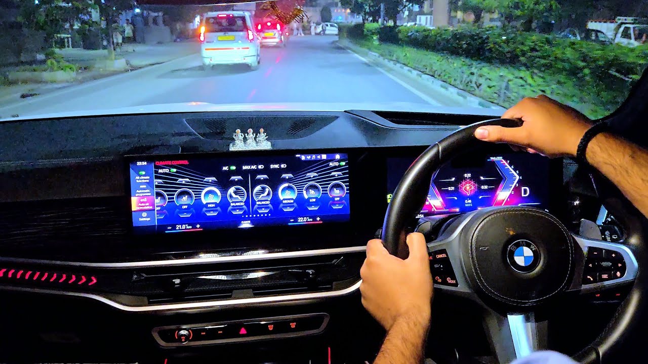 2024 BMW X7 POV Night drive | 4k  (binary Audio)
