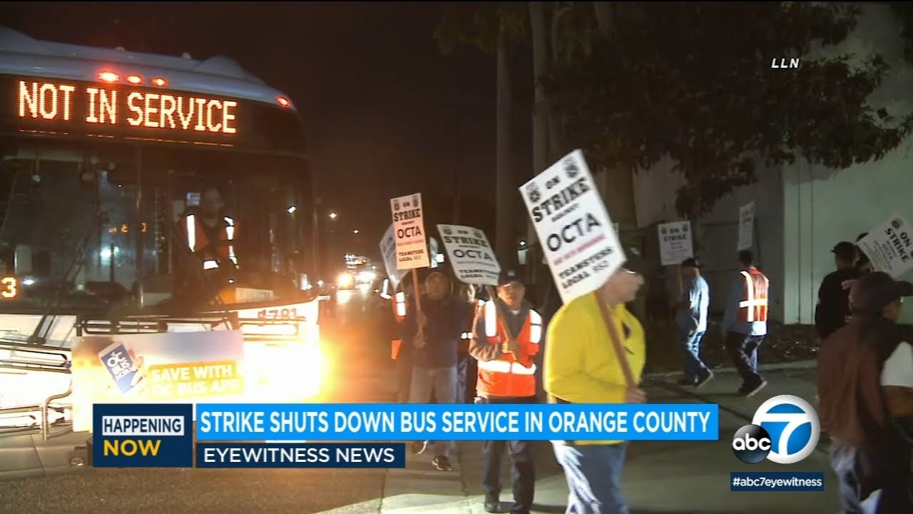Strike shuts down bus service in Orange County
