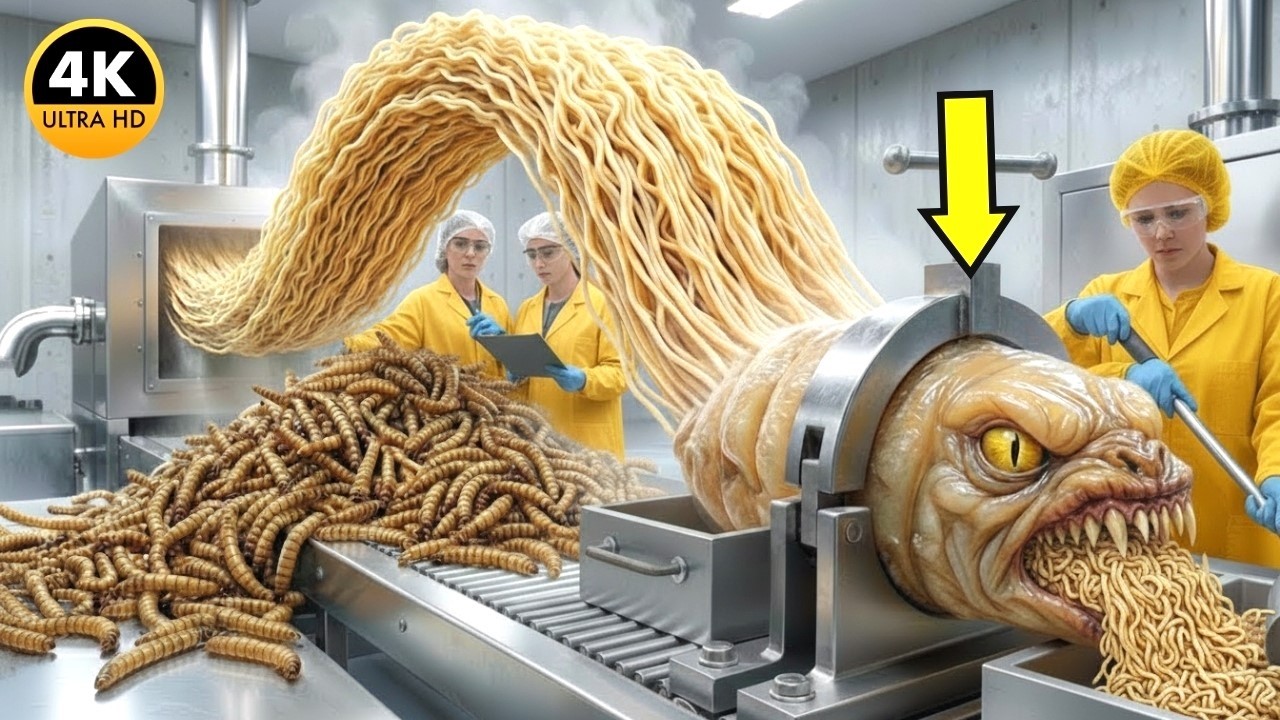 Inside the Modern Noodle Factory: How 5 Million Mealworms Become Cup Noodles and Instant Noodles