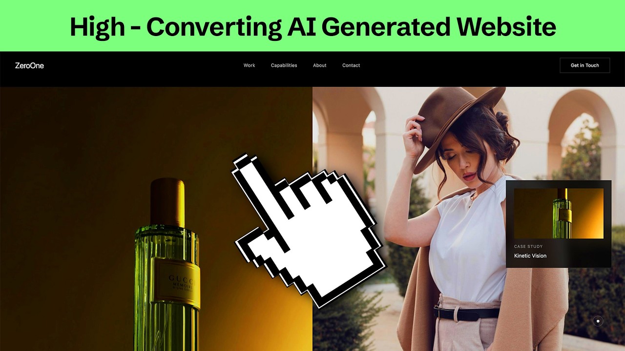 Целевая страница для привлечения клиентов с помощью ИИ стоимостью 1 миллион долларов (+ привлечен...