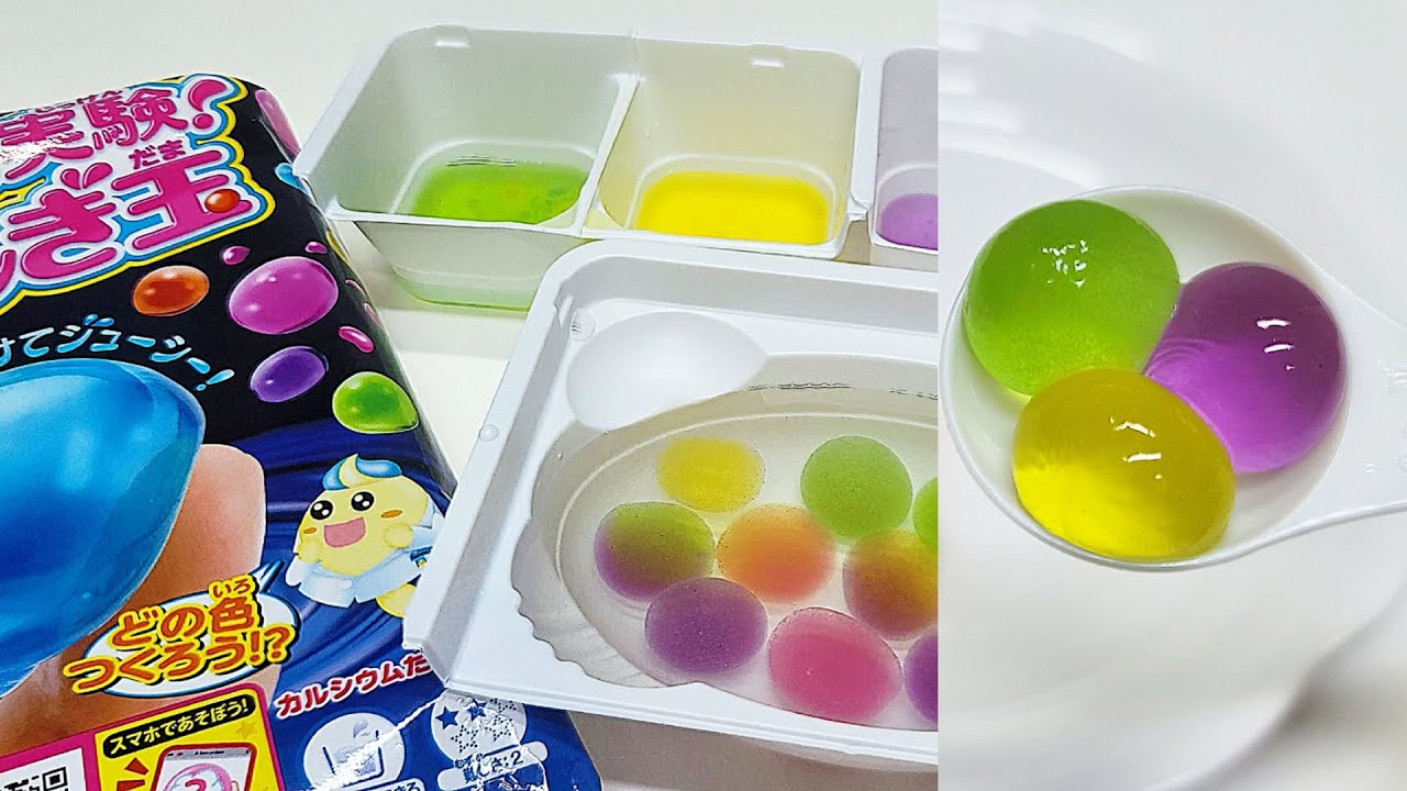 가루쿡 ASMR 오호 젤리 만들기 Popincookin Diy Edible Jelly Bottle Ooho #포핀쿠킨 #kracie #unboxing #satisfying