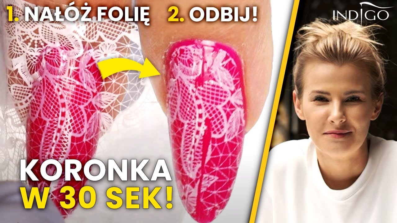 Jak aplikować folie transferowe? Koronka w 30 SEK na paznokciach!