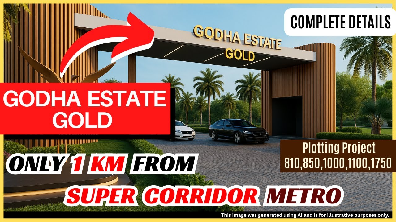 प्लाट आपके बजट में | सुपर कॉरिडोर की प्राइम लोकेशन | Only 1 Km | IT Hub, Metro | Godha Estate Gold