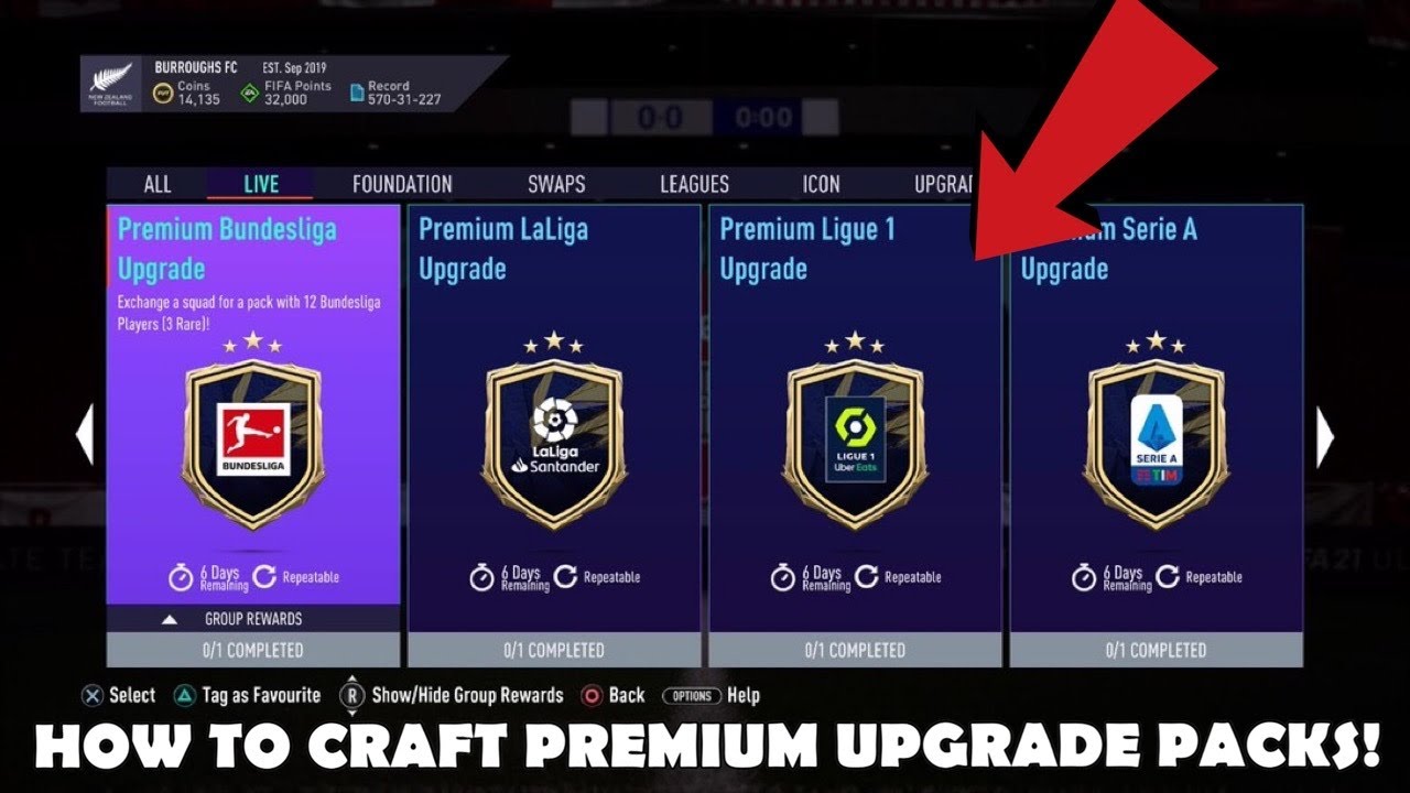 HOW TO CRAFT PREMIUM SBC UPGRADE PACKS FOR FREE! (PL, BUNDESLIGA, LALIGA, LIGUE 1 & MORE) - FIFA 21