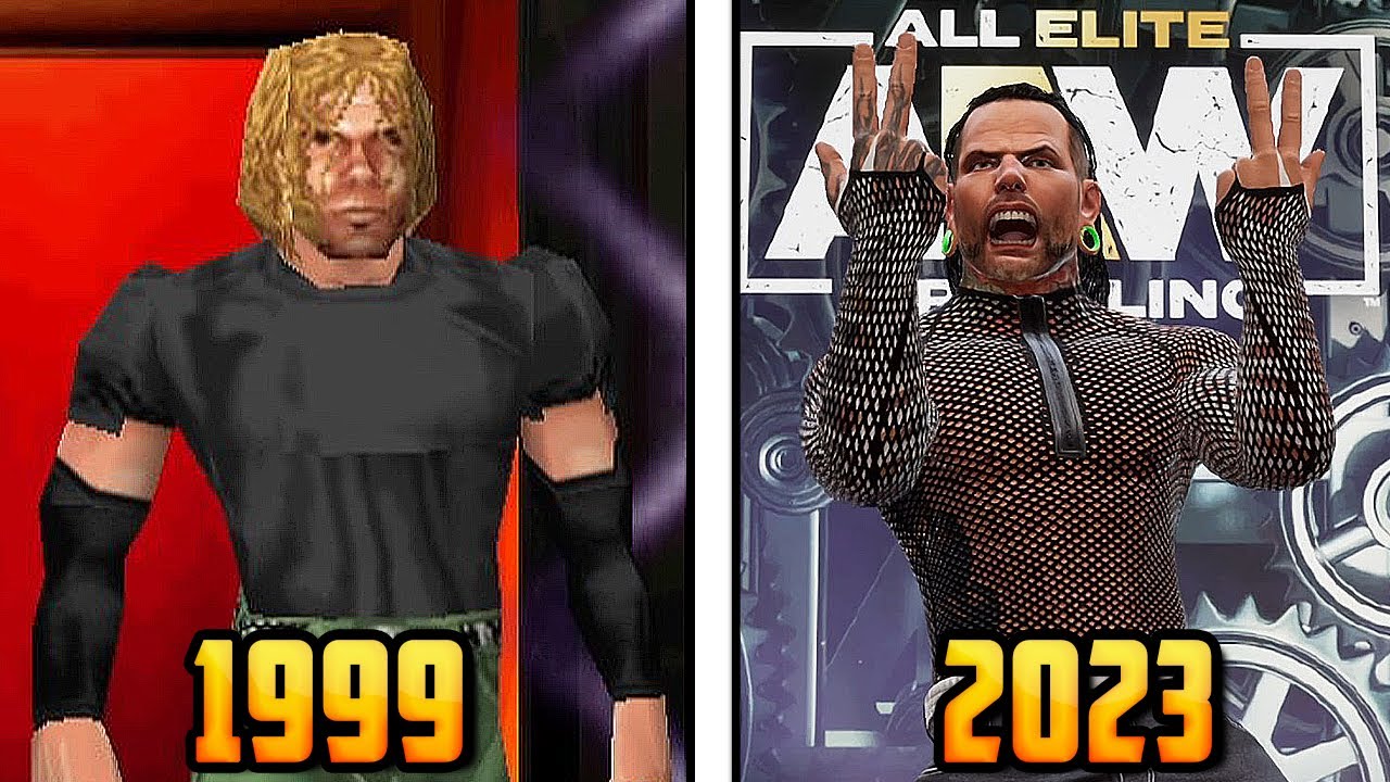 Эволюция Джеффа Харди в играх WWE/AEW!!! (1999 - 2023)