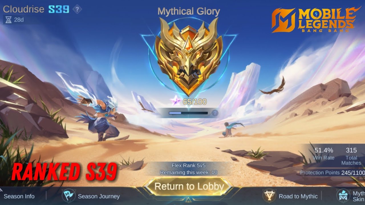 【Mobile Legends】 Ranked Mythic Glory Season 39 Day 1