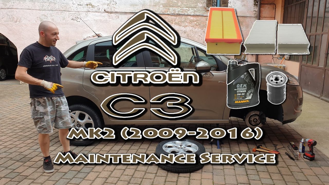 Citroen C3 1.4 54kW mk2 полное техническое обслуживание своими руками