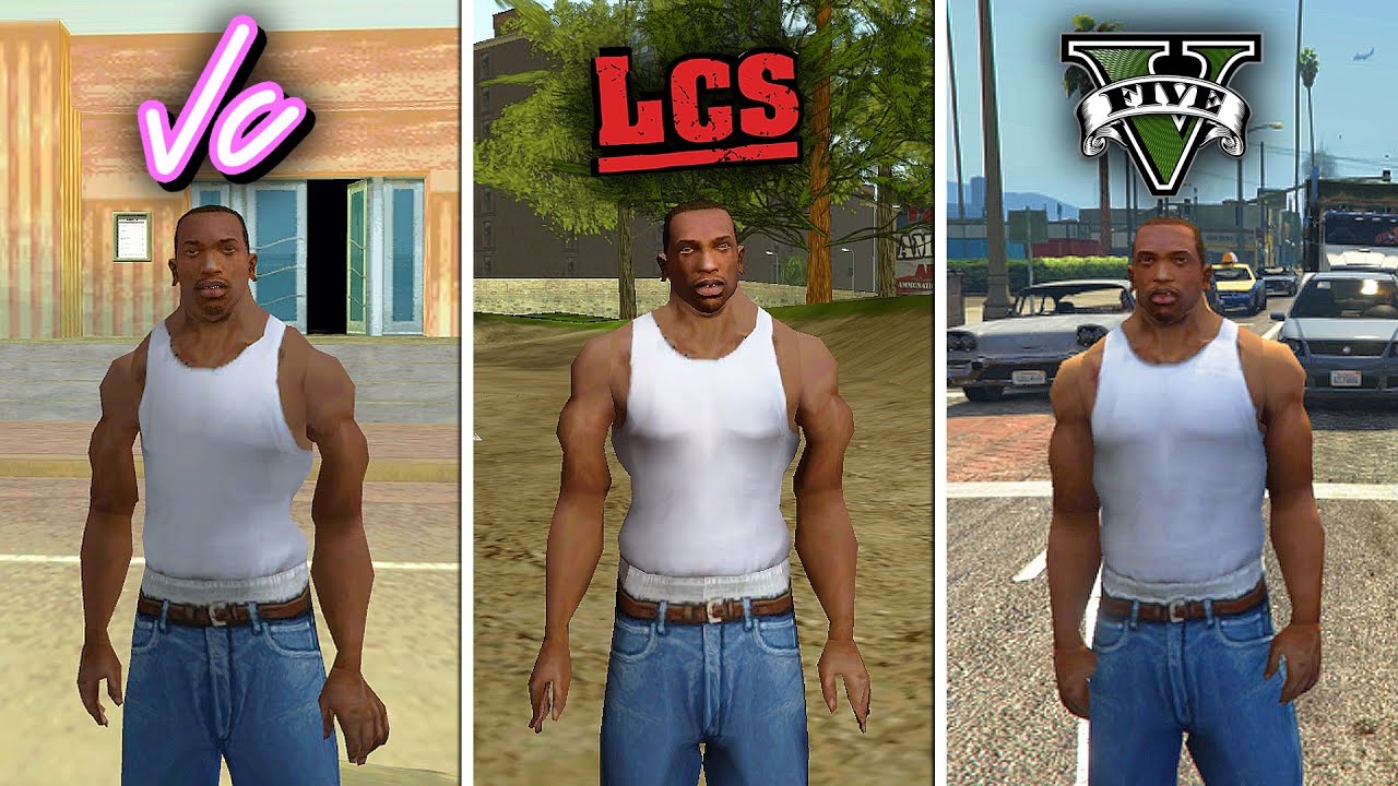 Jugando con CJ en TODOS los GTA