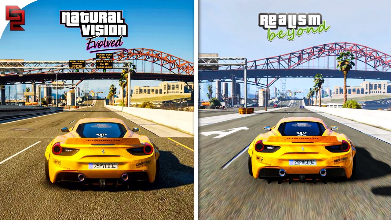 Realism Beyond vs NaturalVision Evolved  - GTA V 2020 - Ultra Realistic Graphics MOD Comparison 4K