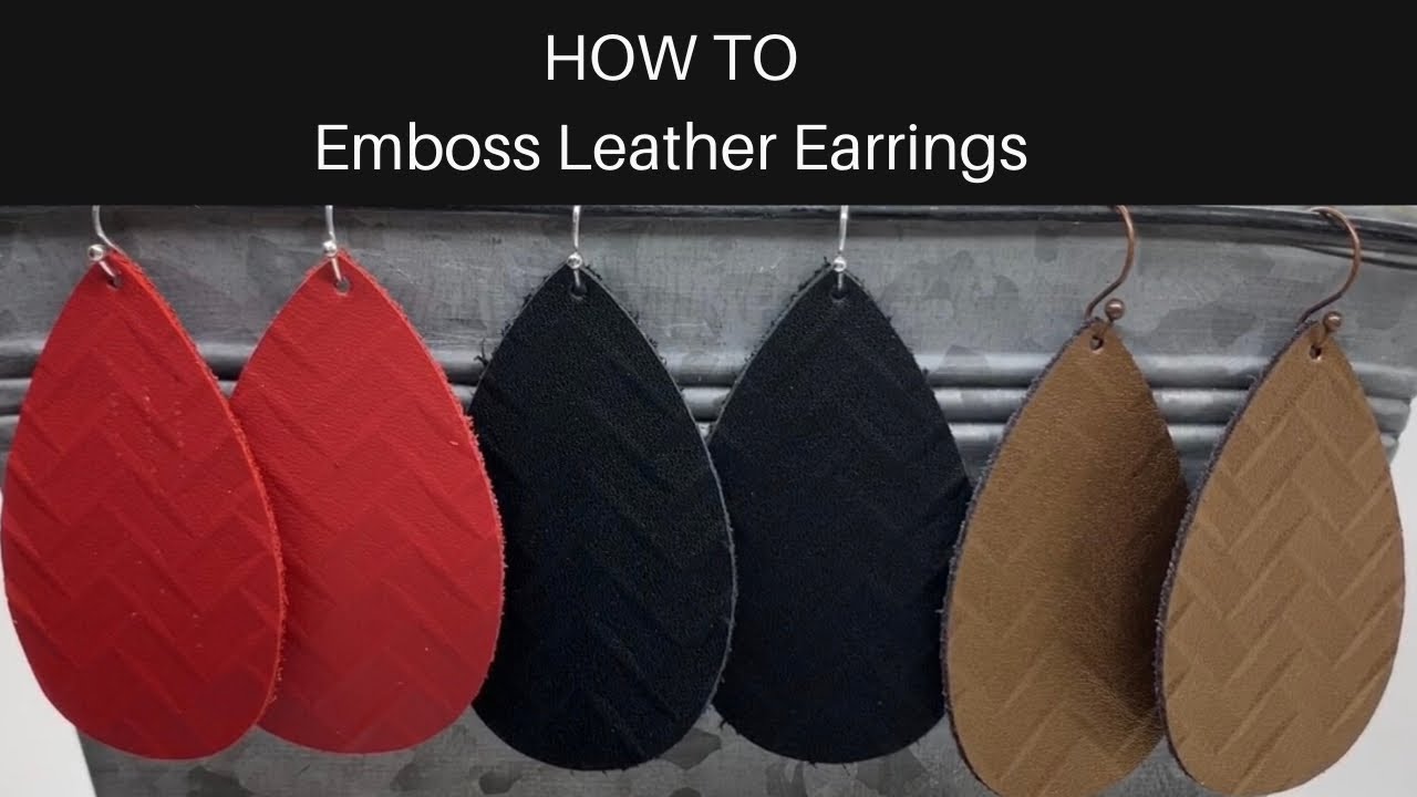 DIY Leather Earrings | How to emboss leather earrings | Embossing Leather