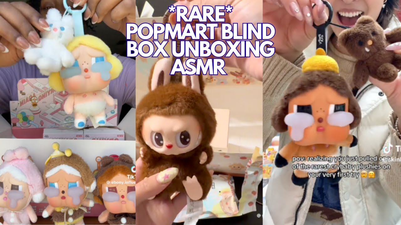 ASMR + LOFI POPMART RARE BLIND BOX UNBOXING #3 | LABUBU, SONNY ANGEL, CRYBABY, RARE PULLS