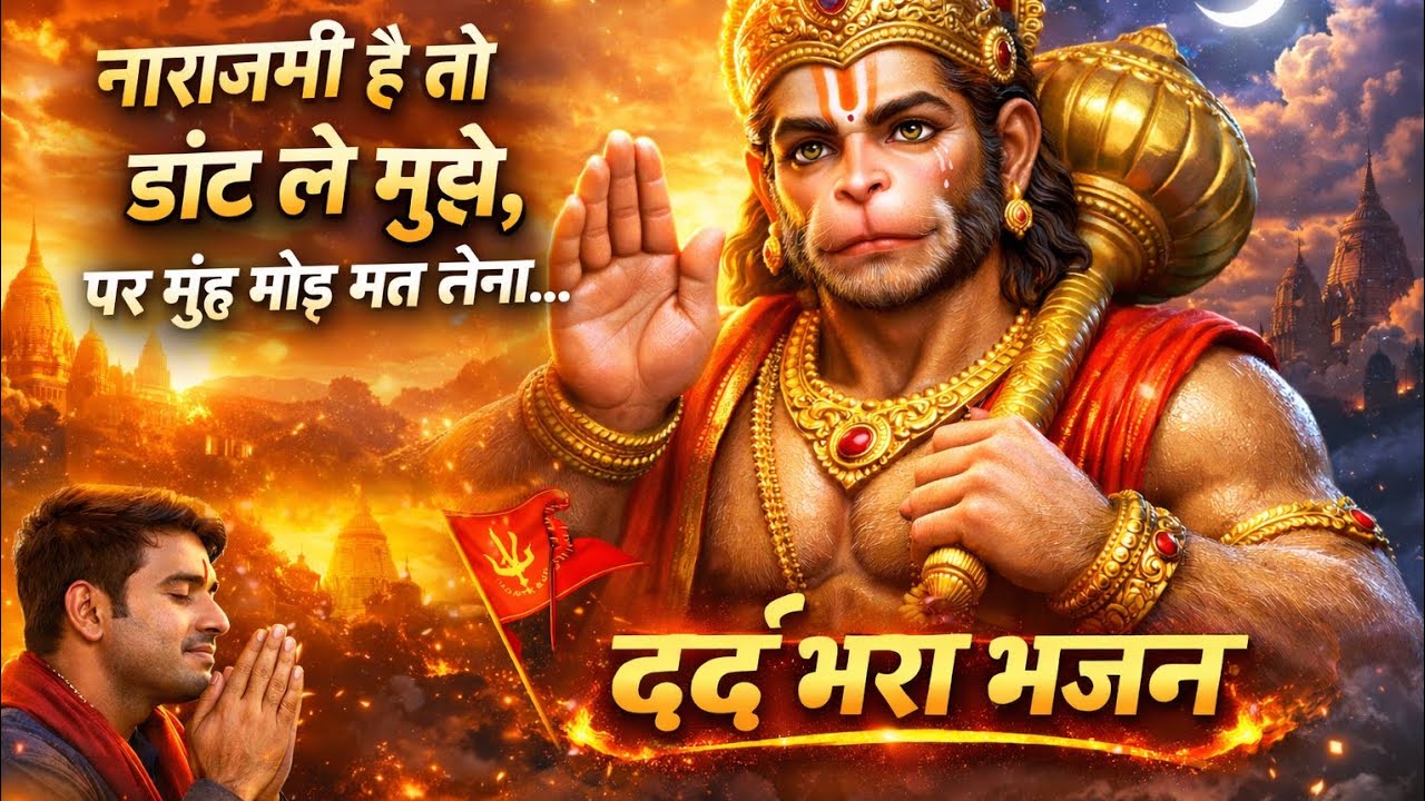 बजरंगबली से यही अरदास 🙏 नाराजगी है तो डांट ले मुझे, पर मुंह मोड़ मत लेना  दर्द भरा भजन New song 2026
