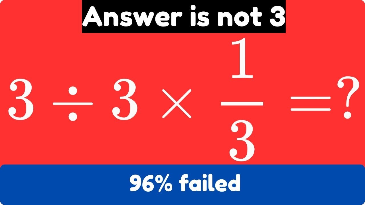 If You Try You Can Solve This Smart Math Problem, But 96% failed.