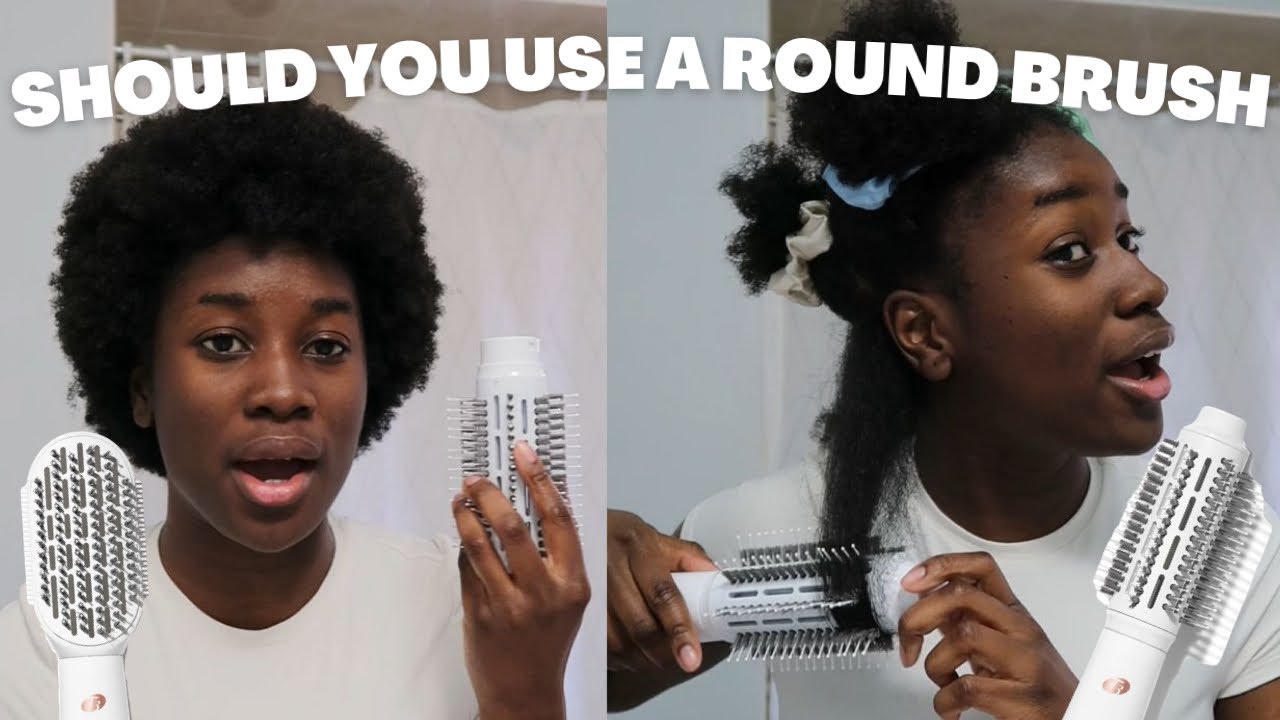 Round Brush Blowout on Natural Hair 2024