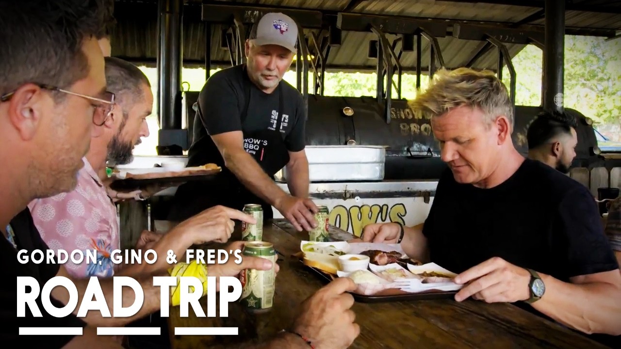 Gordon Ramsay Tastes The Best Texan BBQ In The World | Gordon, Gino and Fred: Road Trip