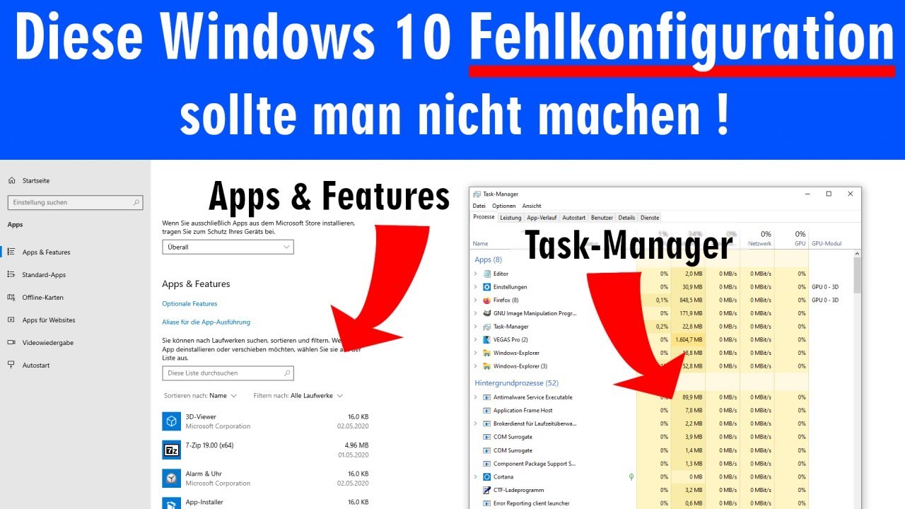 Diese Windows 10 Fehlkonfiguration sollte man nicht machen 😕 wird langsam und stürzt ab