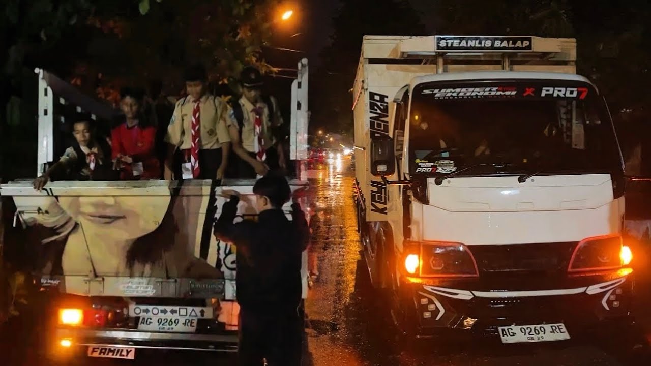 TENGAH MALAM HUJAN‼️ JEMPUT ANAK PRAMUKA BAWA TRUK