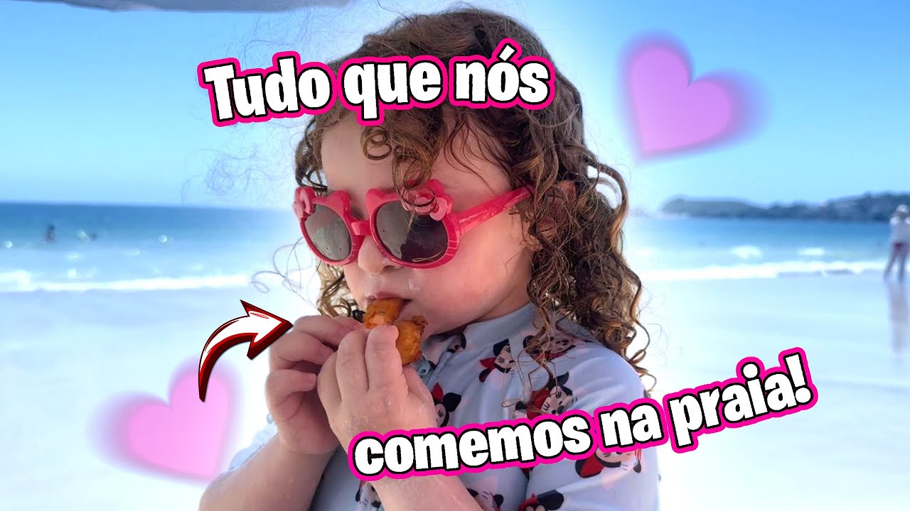 TUDO QUE COMEMOS EM UM DIA NA PRAIA | *pegamos virose*