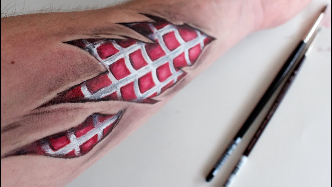 Spider-Man Ripped Skin - Body Paint