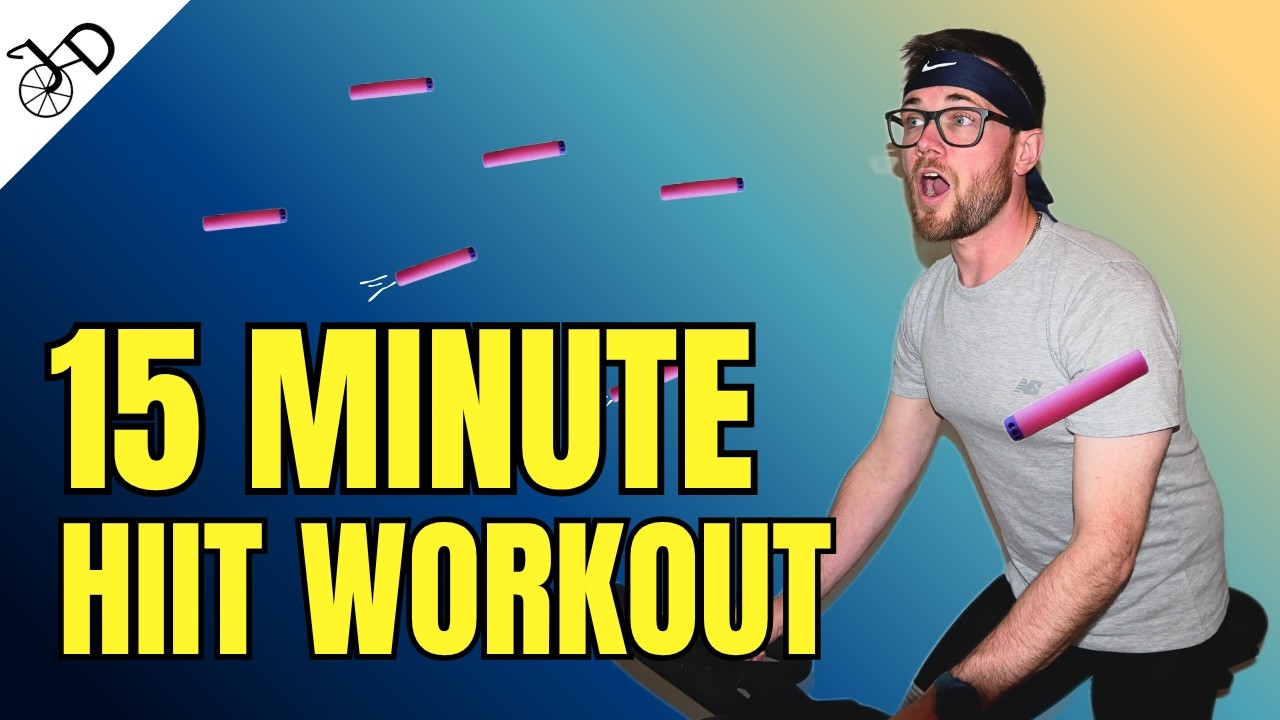 15 Mins of Chaos: NERF Gun HIIT Cycling Workout (Don't Get Hit!)