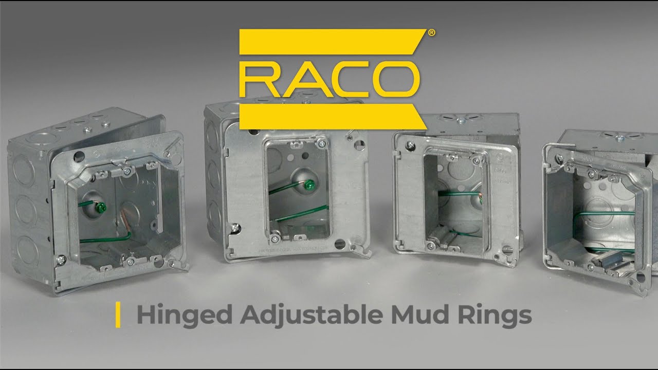 RACO Hinged Adjustable Mud Rings