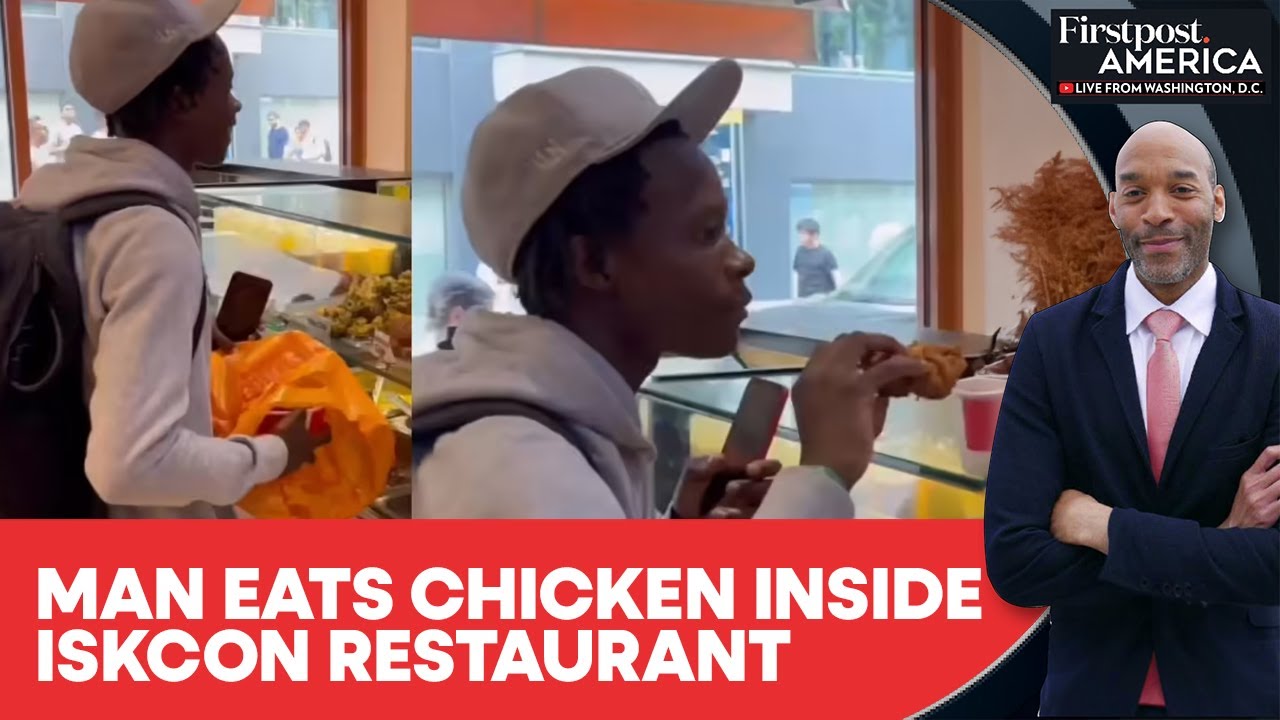 London: Man Eats KFC Chicken Meal Inside ISKCON Govinda's Restaurant | Firstpost America | N18G