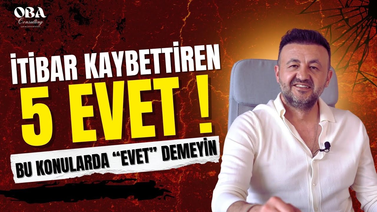 Bu 5 konuda EVET derseniz itibarınızı kaybedersiniz.