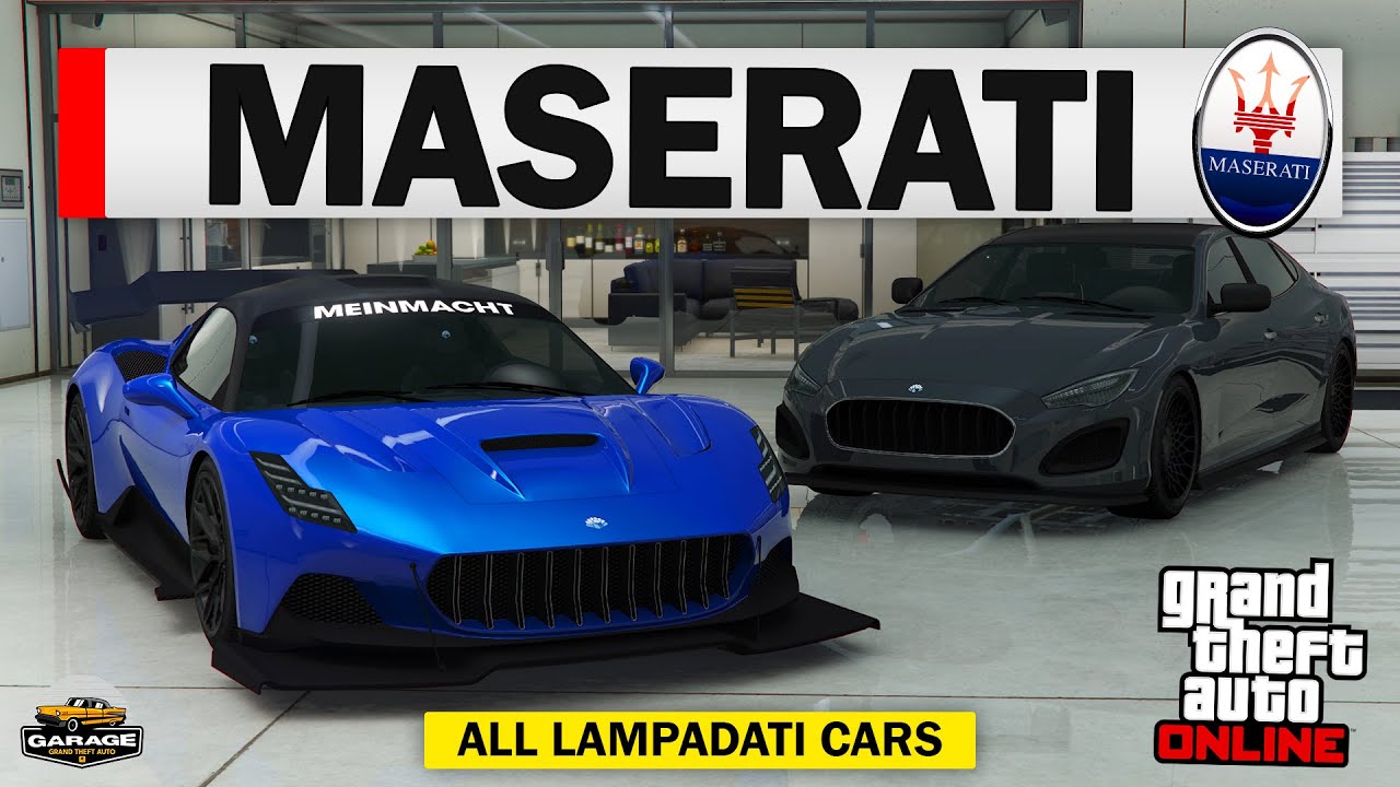 Все машины MASERATI / Lampadati в GTA 5 Online [8+ машин по рейтингу]