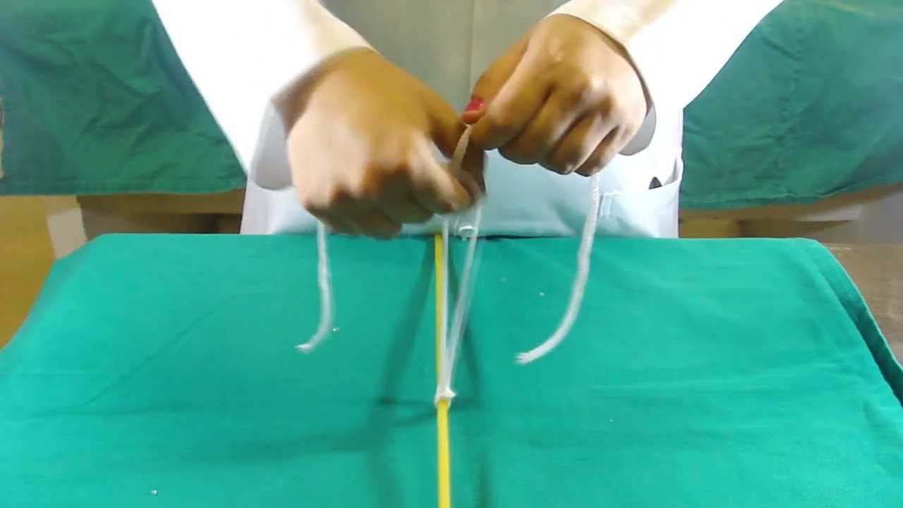 Nós Cirúrgicos: Nó de Cirurgião (Técnica de Sapateiro)