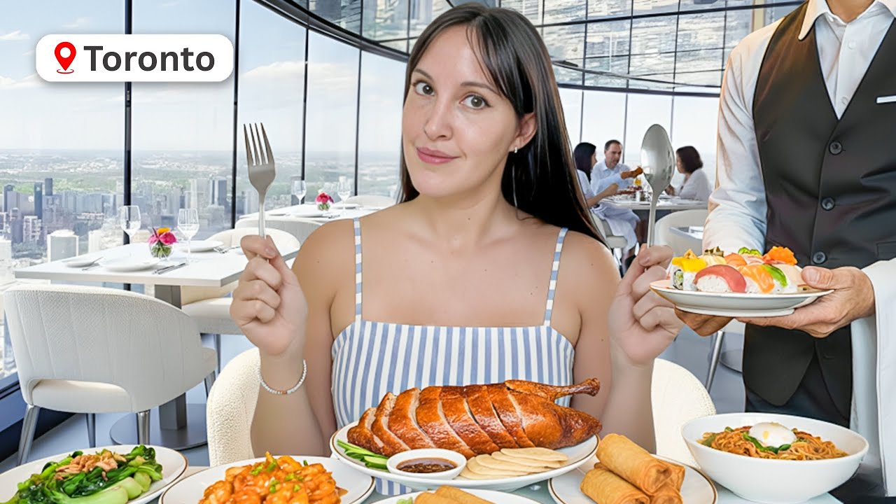 CENAMOS EN LA TORRE MÁS ALTA DE TORONTO Y...¿ SABÉIS QUE SE VE DESDE ALLÍ? 🇨🇦