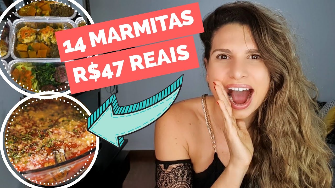 14 MARMITAS DA SEMANA POR R$47 REAIS (SAUDÁVEL E BARATA) |dieta low carb para emagrecer rápido👊
