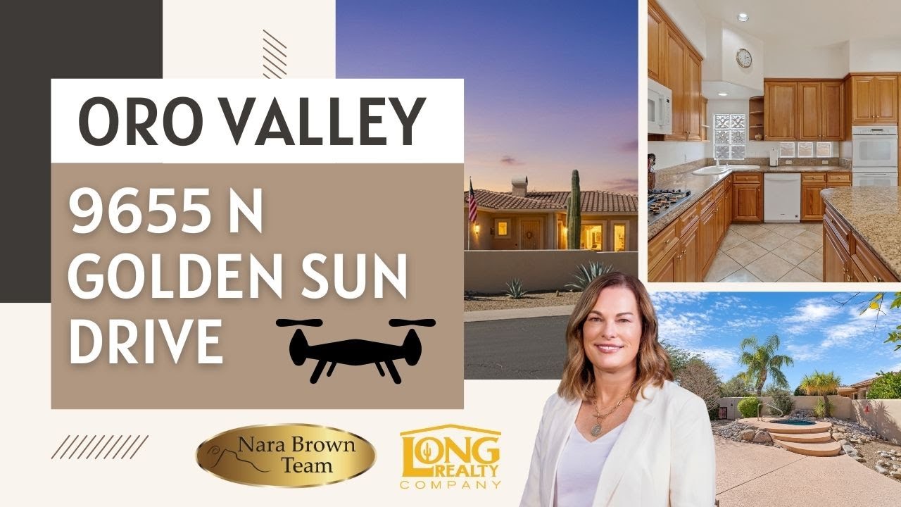 Oro Valley Home Drone Tour | Gated Sunstone Estates | Mountain Views & Spa | 9655 N Golden Sun Dr