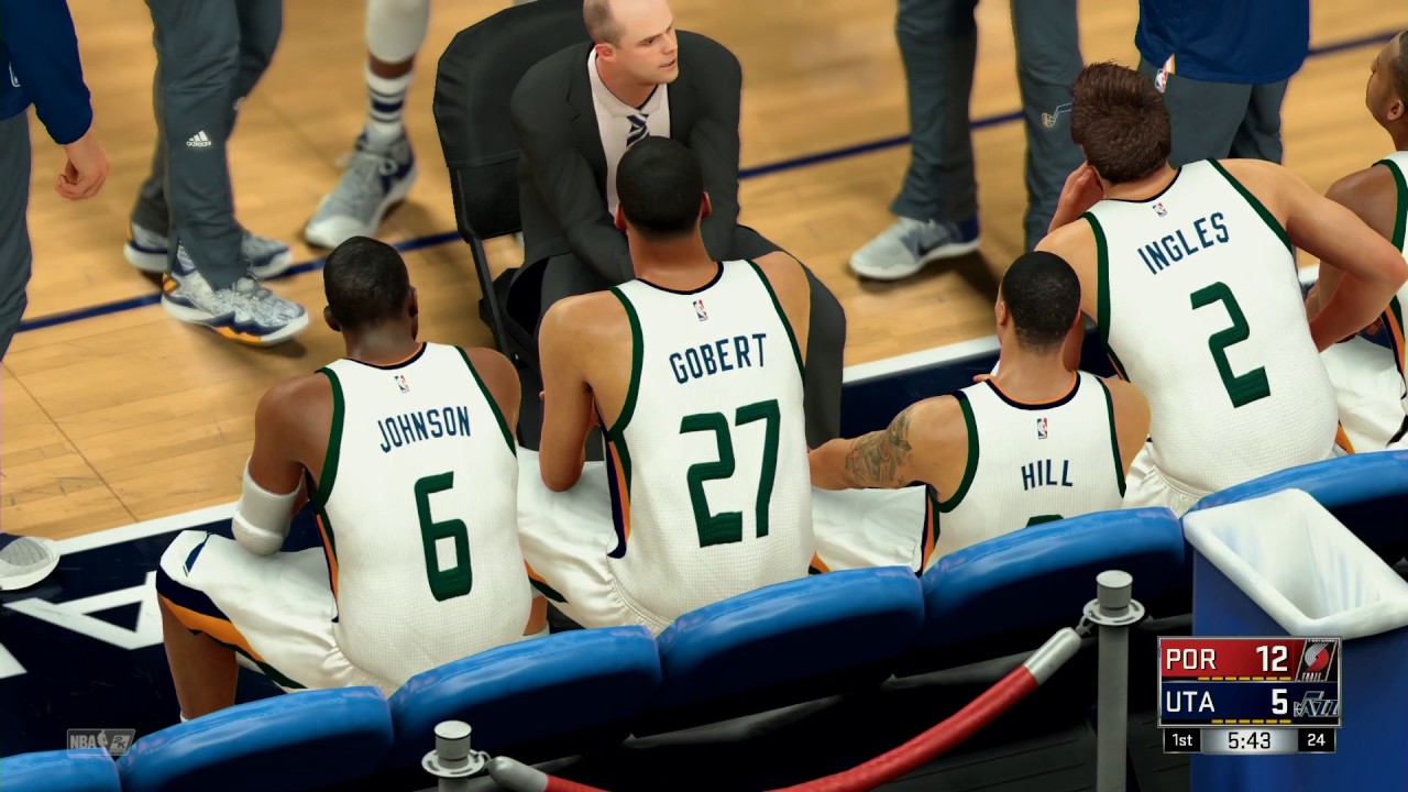 NBA 2K17 (PS4)- Portland Trail Blazers vs Utah Jazz - Full Game - Simulation Nation