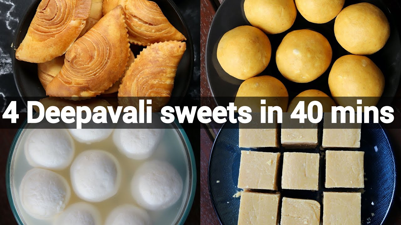 4 must diwali sweets recipes 2020 | easy & simple deepavali sweets recipes | diwali recipes