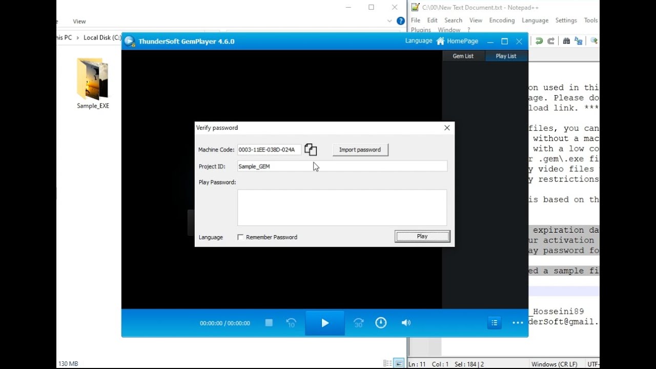 Decrypt ThunderSoft DRM Protection .Gem & .EXE To MP4