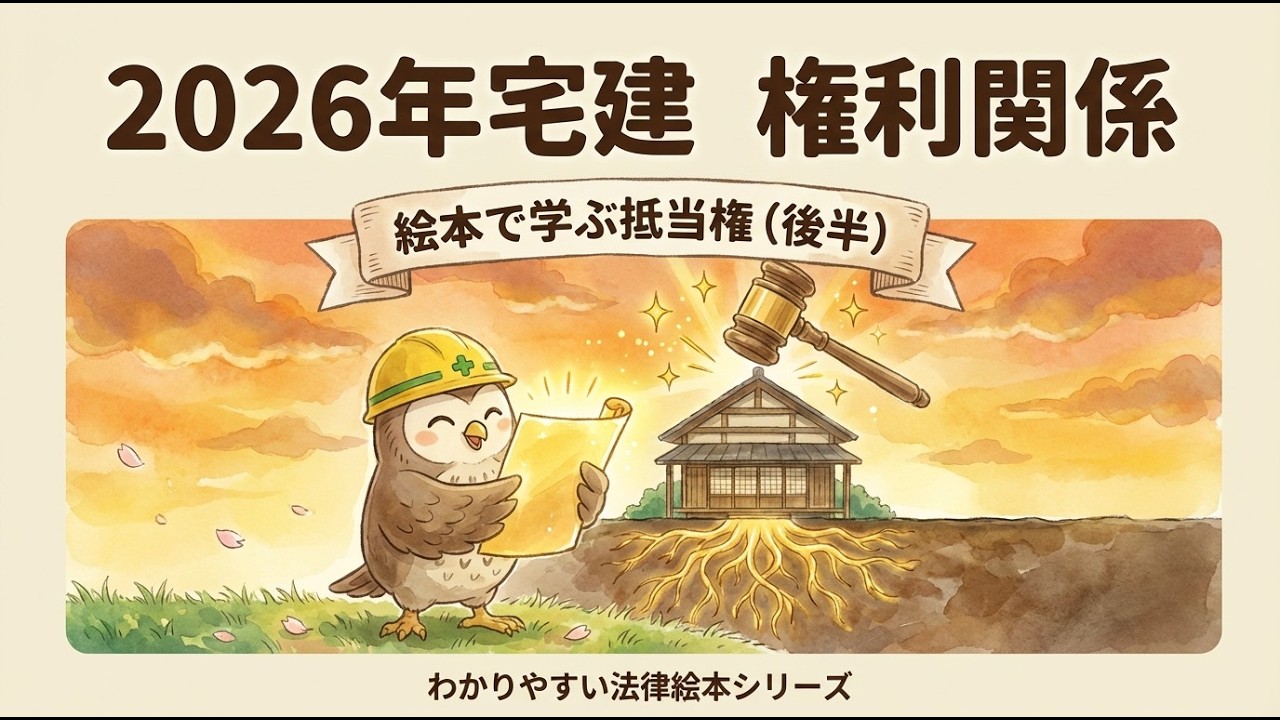 【2026年宅建　権利関係⑱】抵当権（後半）について！基礎基本から丁寧に解説！