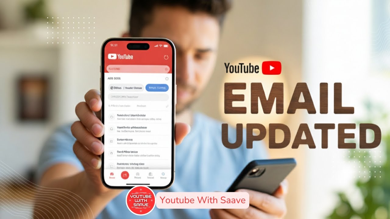 Change YouTube Email ID Step by Step | Youtube with Saave