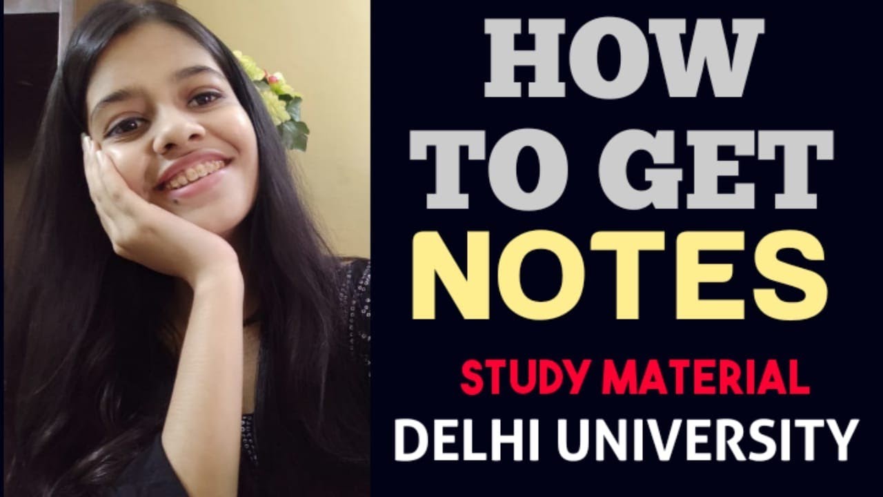 How to get NOTES & Study Material | Delhi University | BA/BSc/BCom/All courses