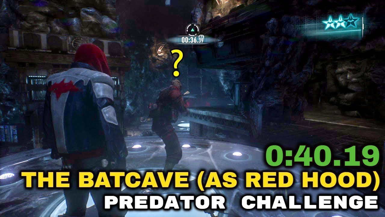 Batman: Arkham Knight - The Batcave (as Red Hood) - Predator Challenge