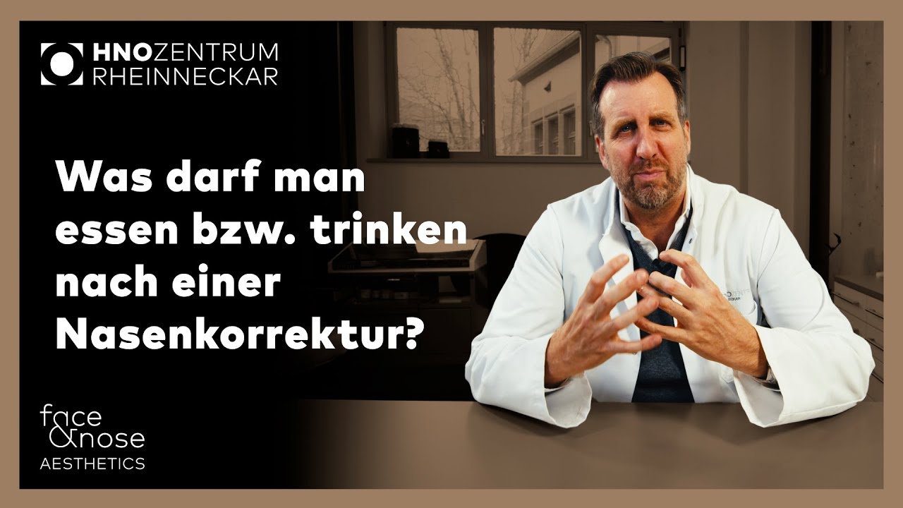Nasenkorrektur | Frag Prof. Riedel | Was darf man essen bzw. trinken nach einer Nasenkorrektur?