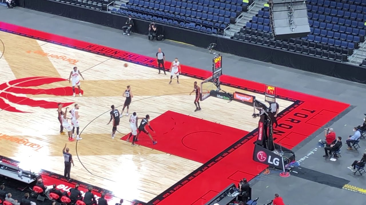 Raptors First Official basket at Amalie Arena in Tampa!