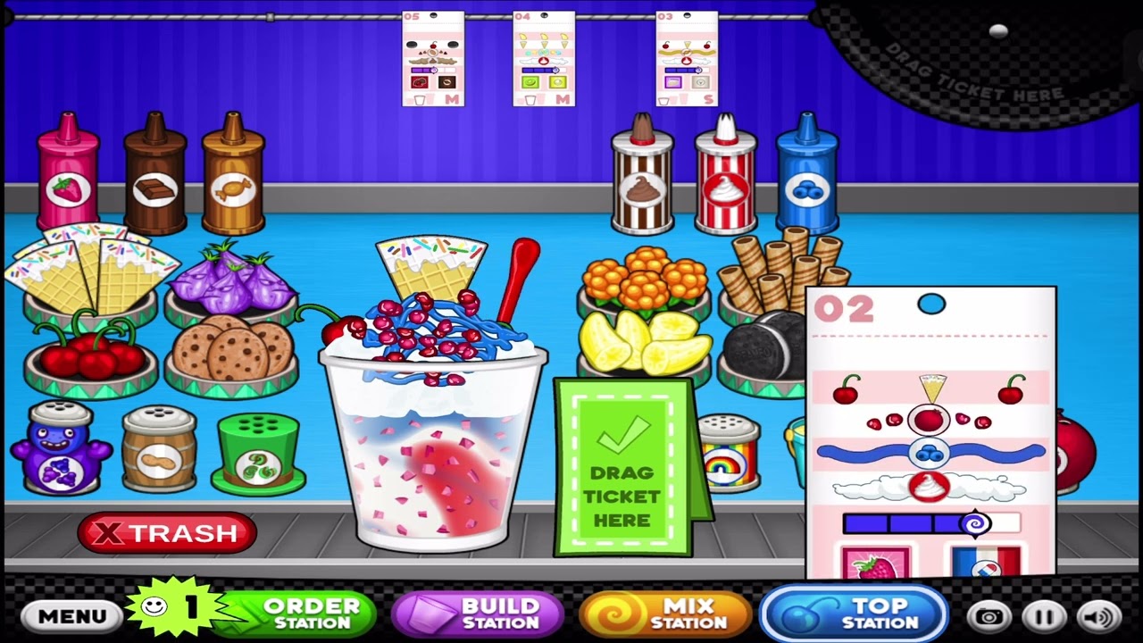 Scarlet and Chuck RUINED MY PERFECT DAY Papa’s Freezeria day 65