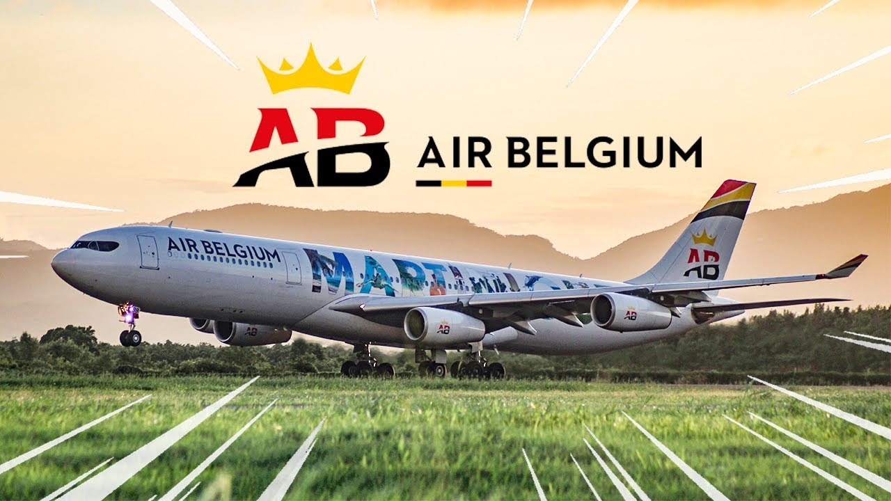 1er Atterrissage et Décollage d'Air Belgium en Martinique avec le Traditionnel Water salute